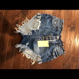 Fashion Nova high waisted jean shorts